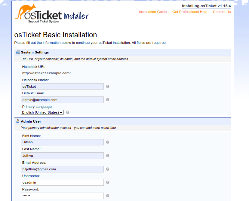 osticket system settings