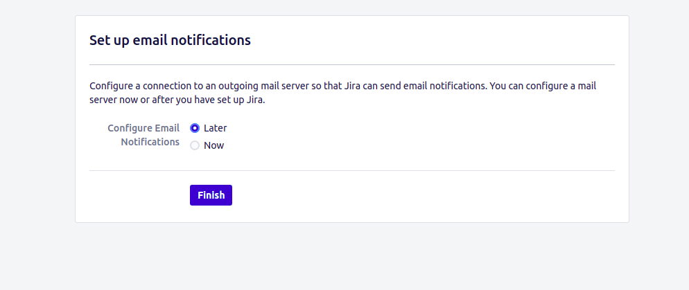 Jira email notification page