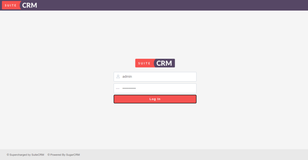 SuiteCRM login