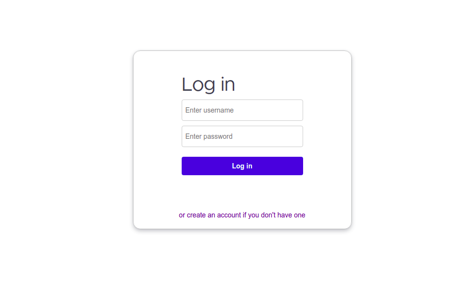 Focalboard login page