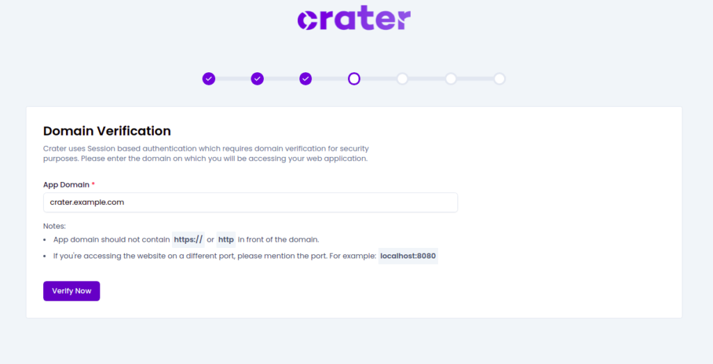 Crater domain varification page