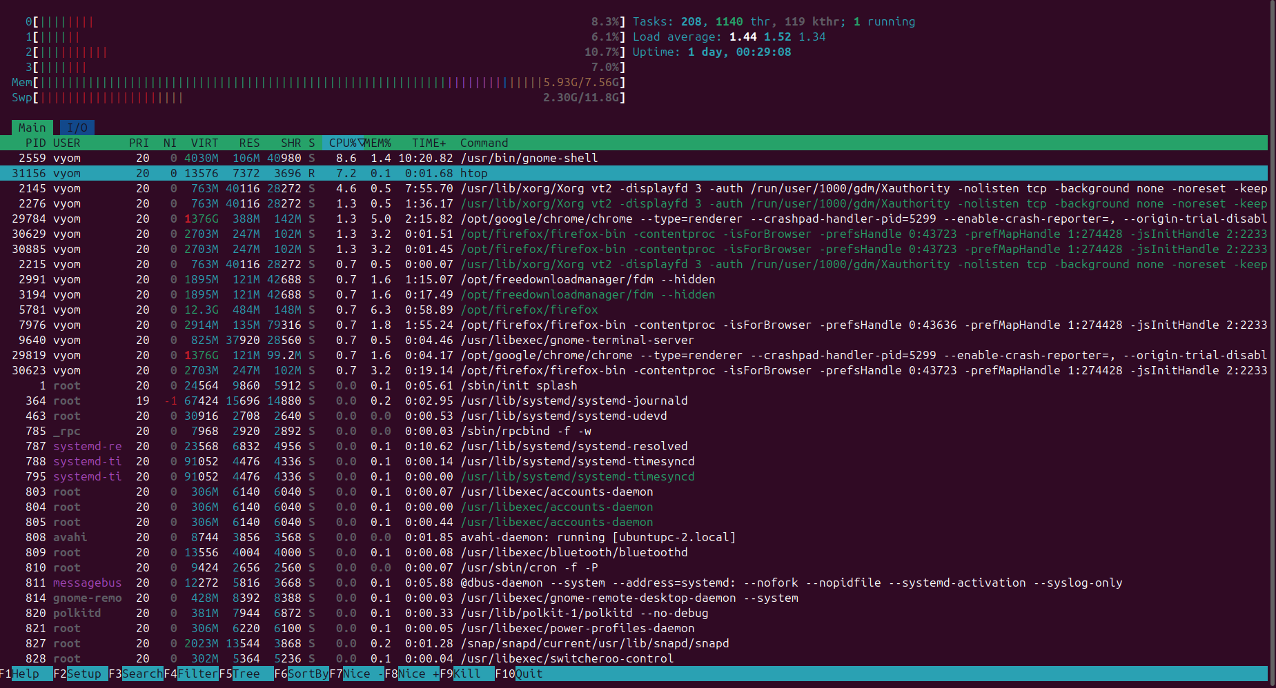 htop command