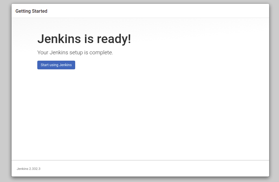 Jenkins Installed