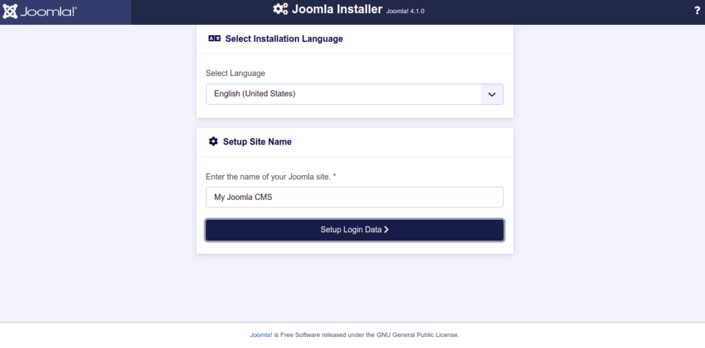 Joomla site information page