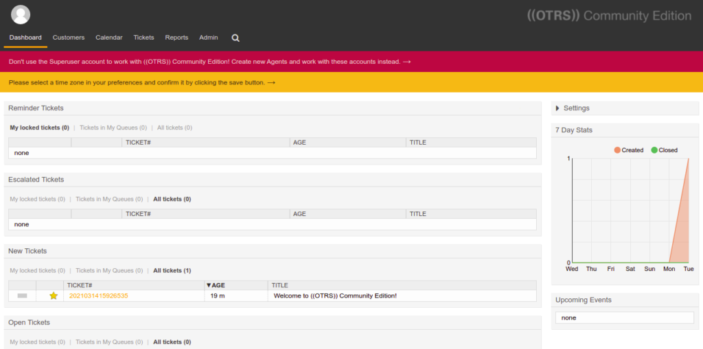 OTRS dashboard page2