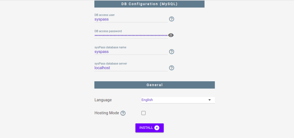 define syspass database