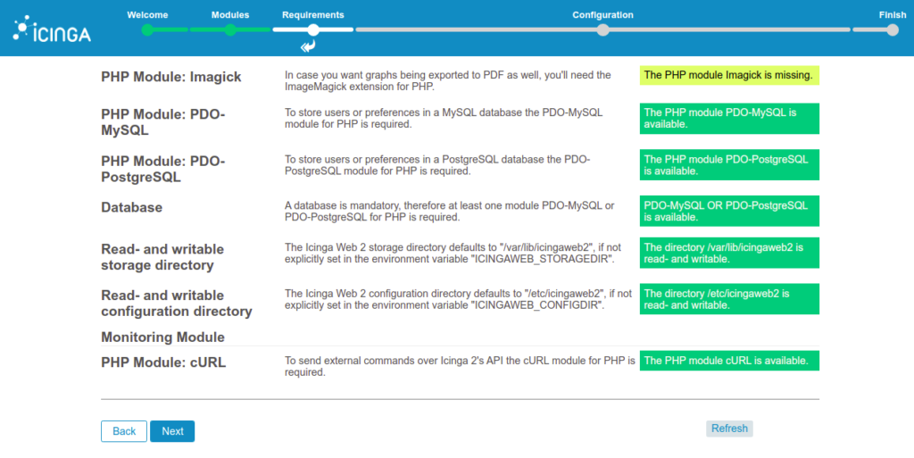 Icinga 2 check prerequisites page