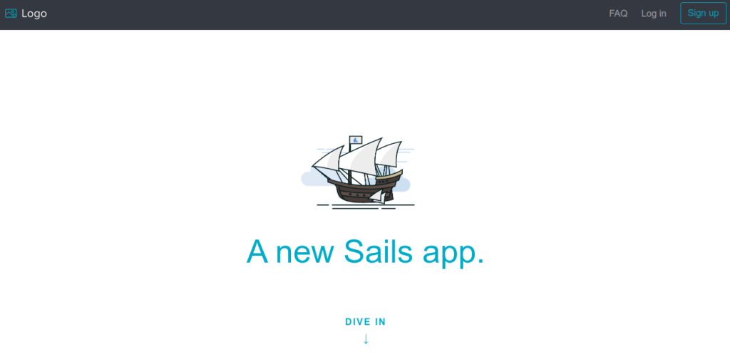 Sails.js dashboard page