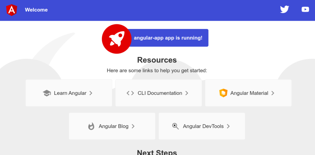 Angular dashboard page