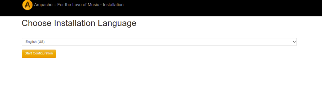 Ampache select language