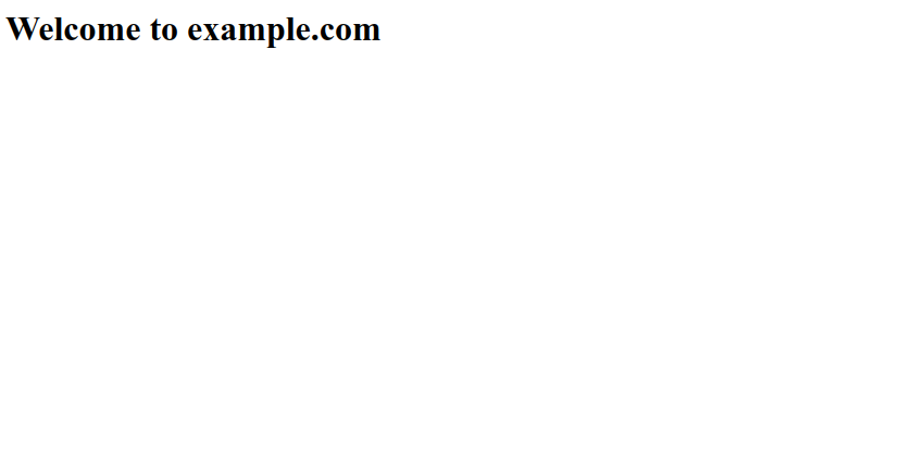 Apache virtual host test page