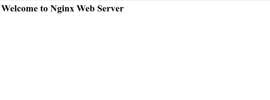 Nginx virtual host test page