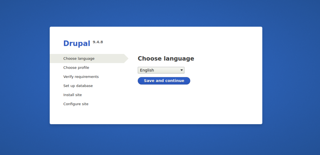 Drupal choose language page