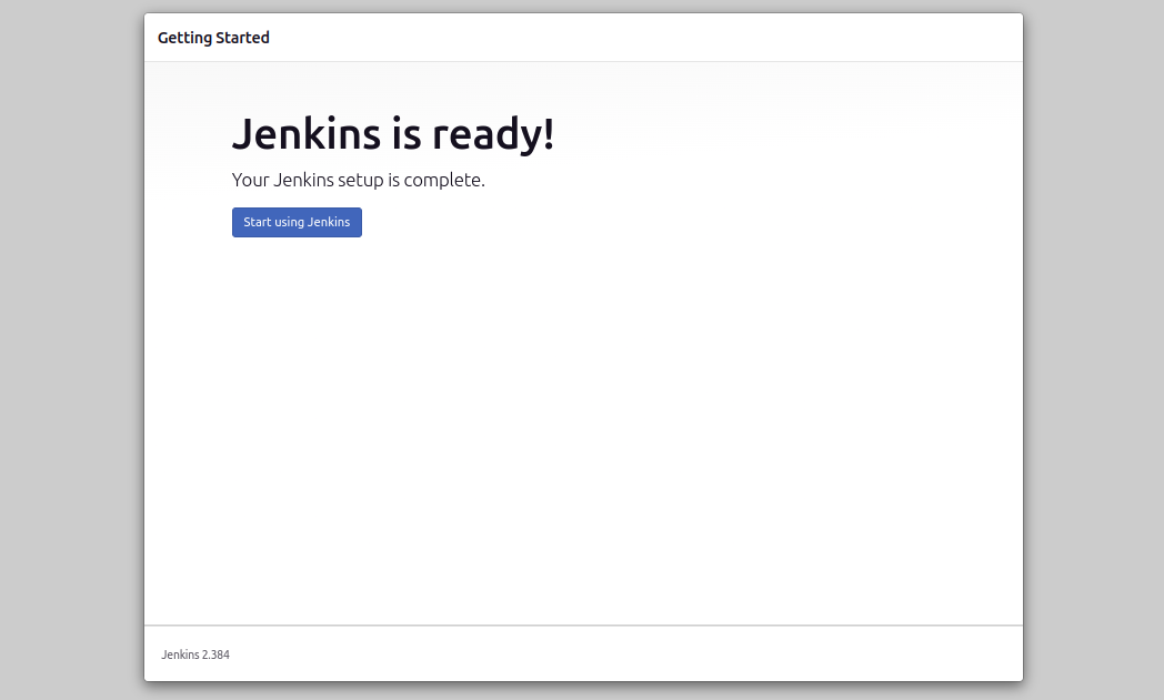 jenkins installed