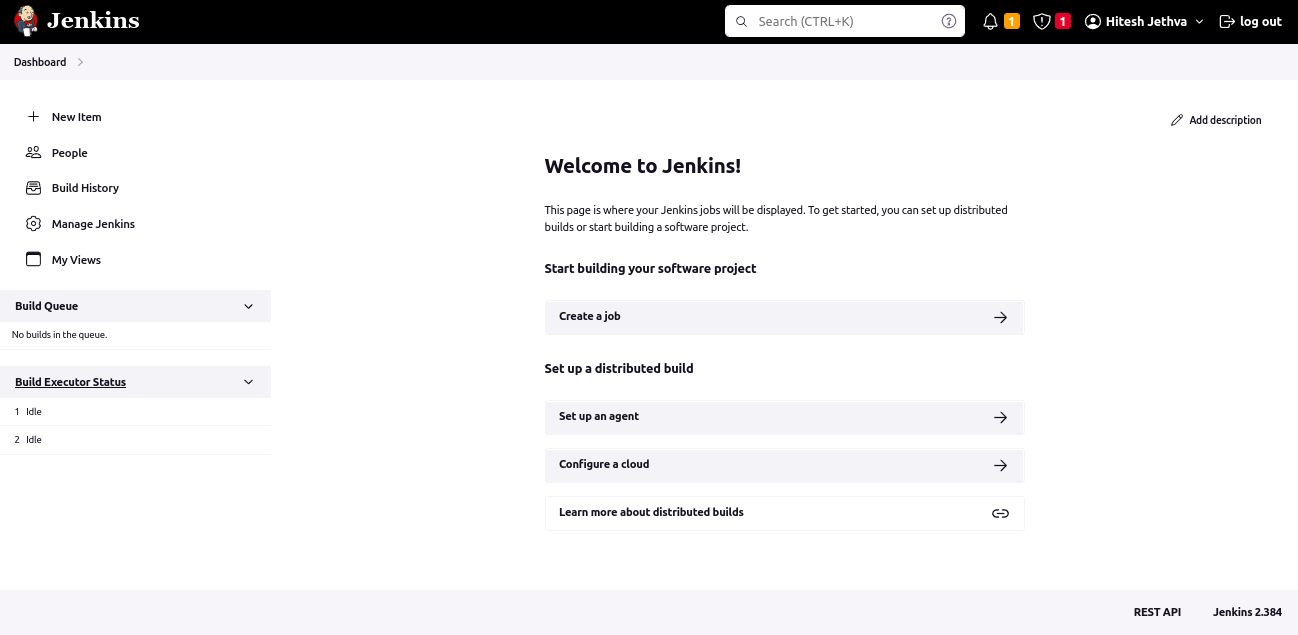 jenkins dashboard