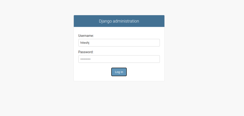 Django login page