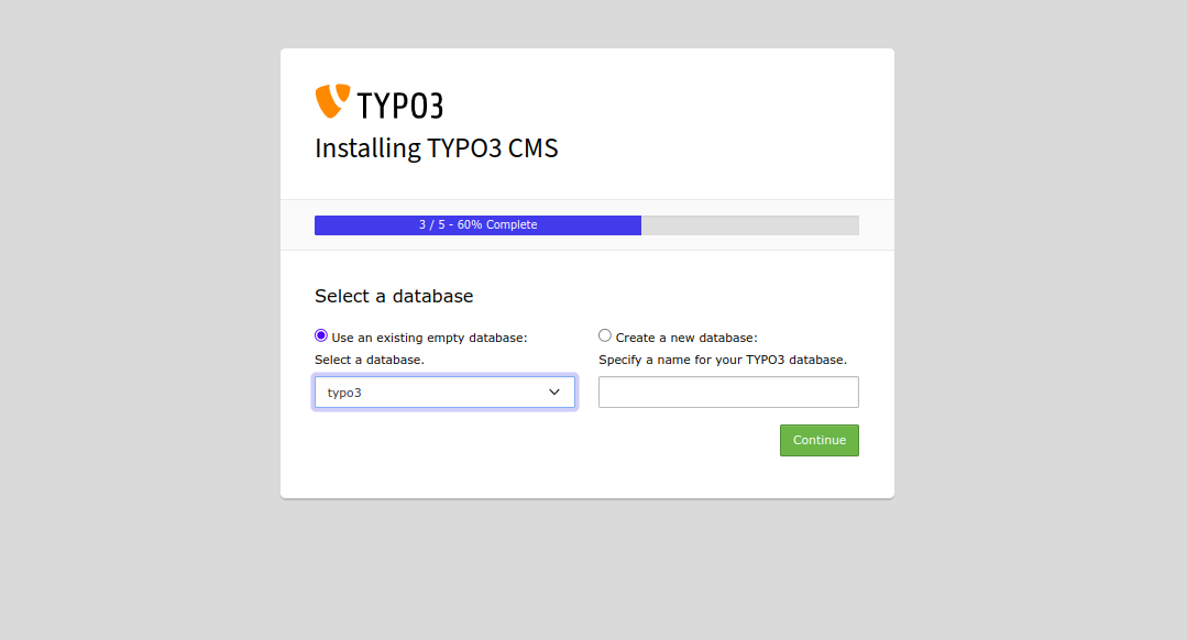 typo3 database selection