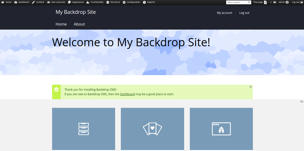 backdrop cms dashboard