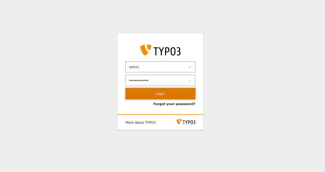 typo3 login page