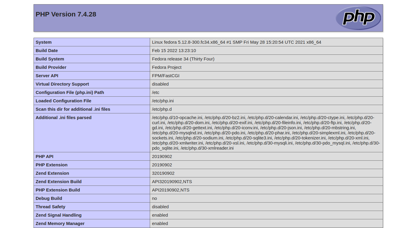 Verify PHP LEMP