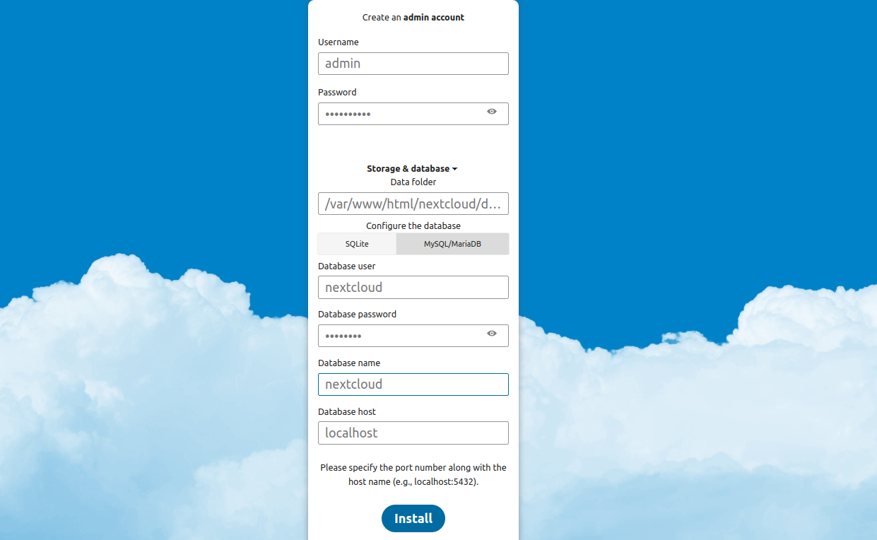 nextcloud configuration