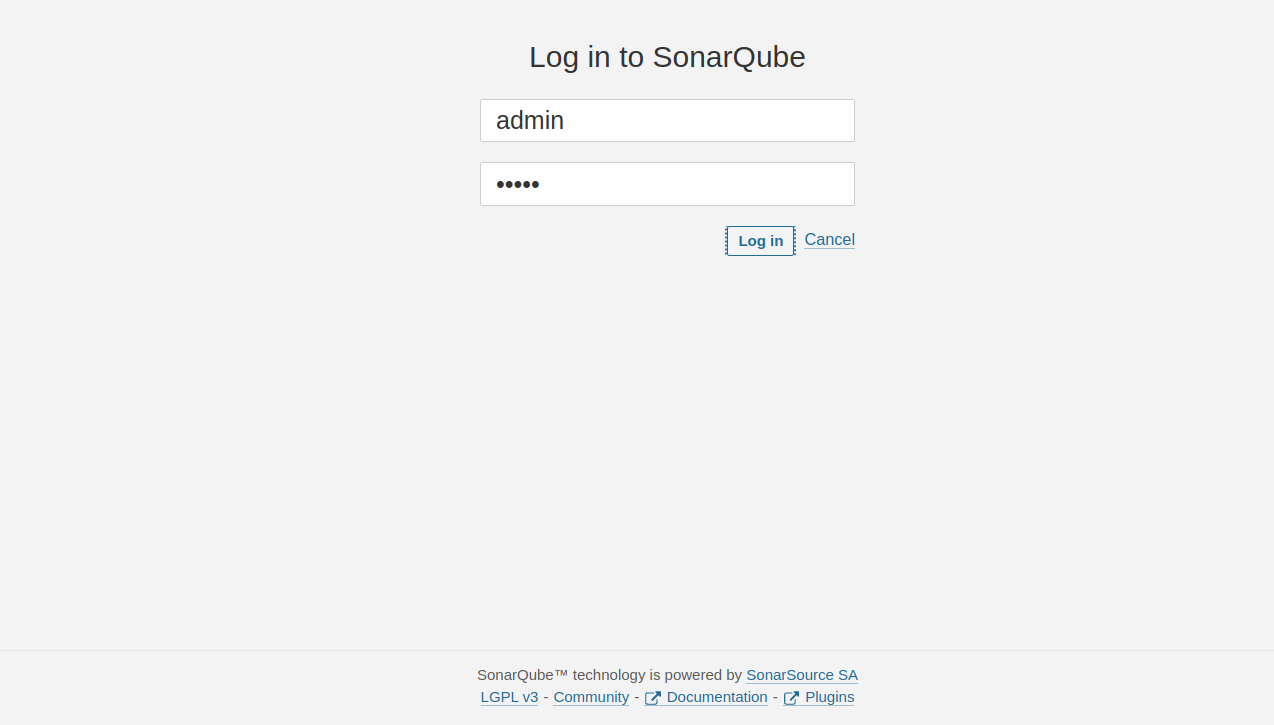 Sonarqube Login