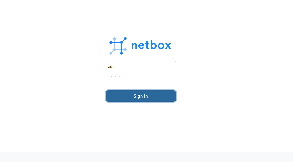 netbox login page