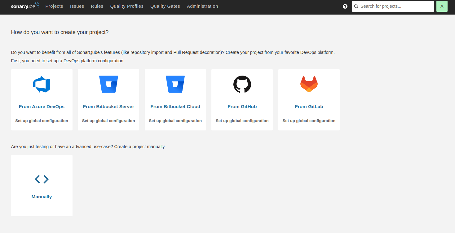 Sonarqube dashboard