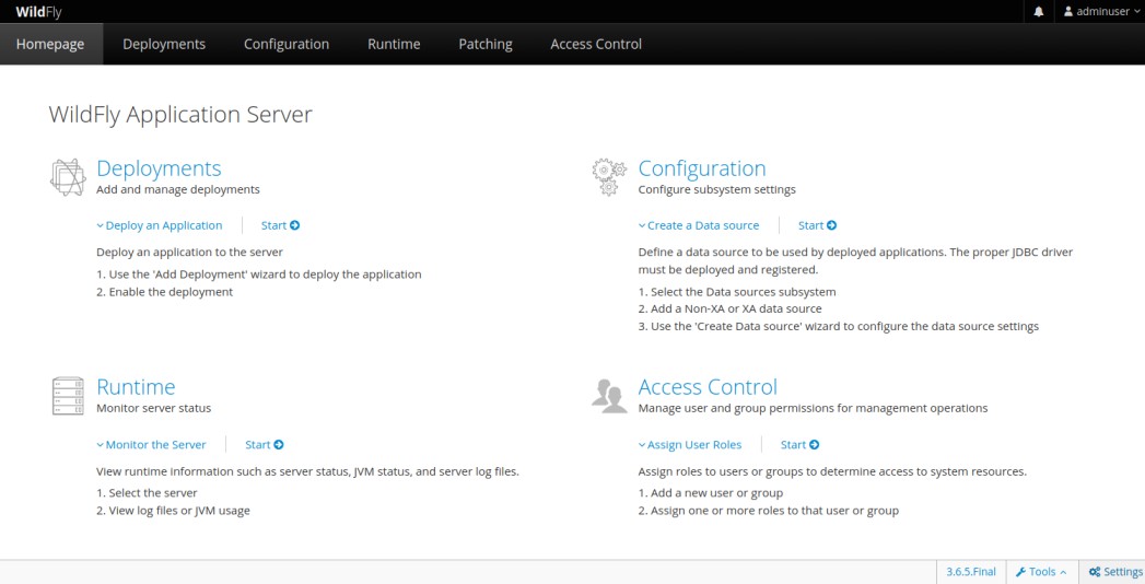 wildfly dashboard