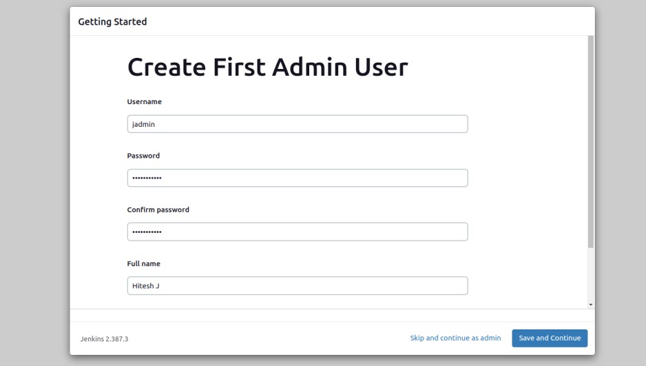 jenkins crreate account