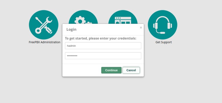 freepbx login