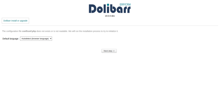 dolibarr select language