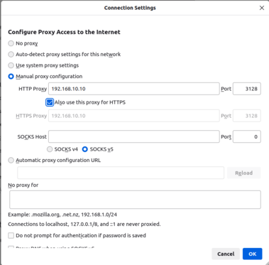 define proxy settings