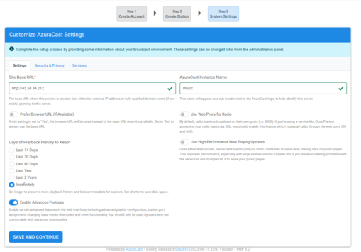 azurecast customize