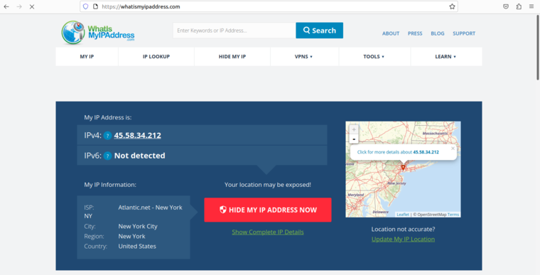 whatismyipaddress page