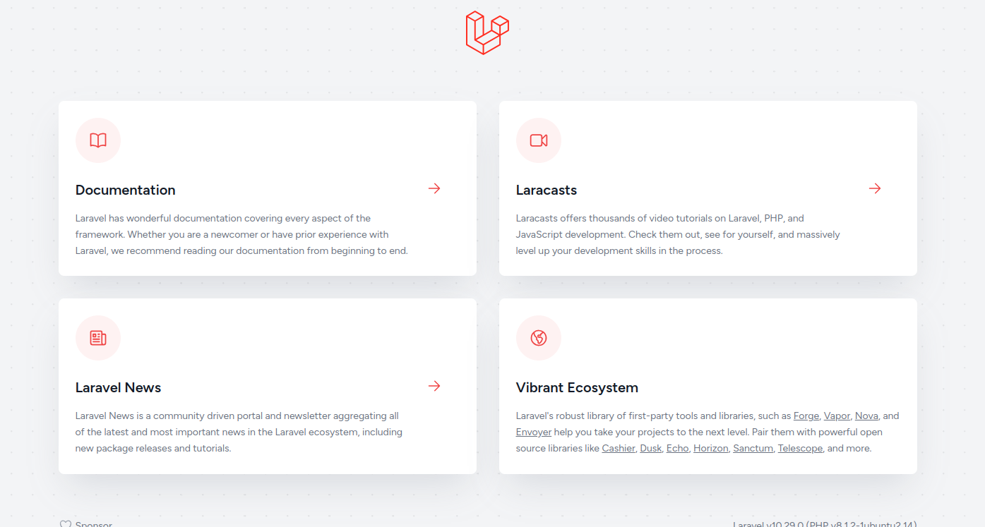 Laravel dashboard