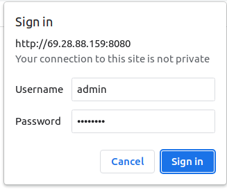 Tomcat login page