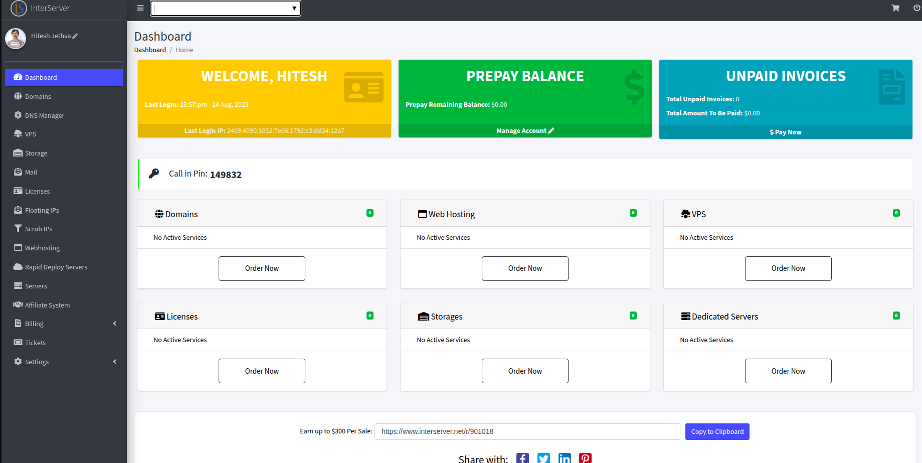 interserver-server-panel
