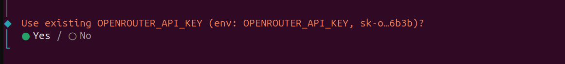 Select OpenRouter API Key